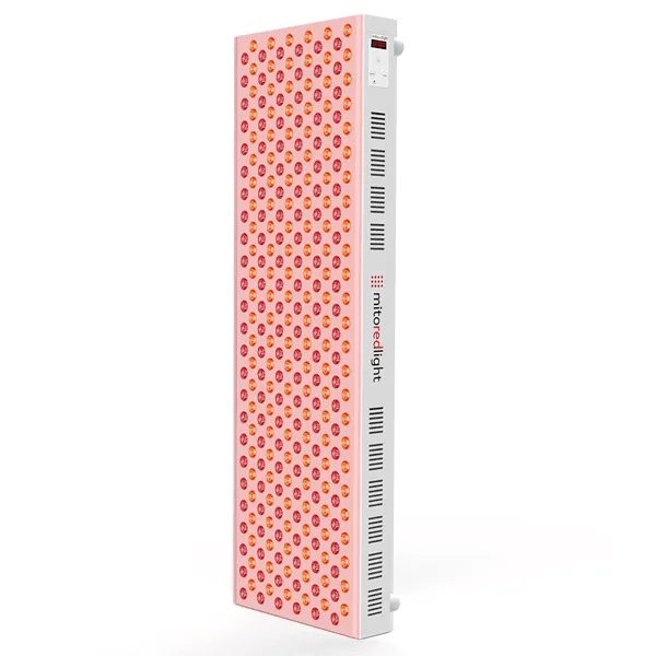 Mito MitoMEGA 2.0 full-body red light panel with LEDs lit, front view
